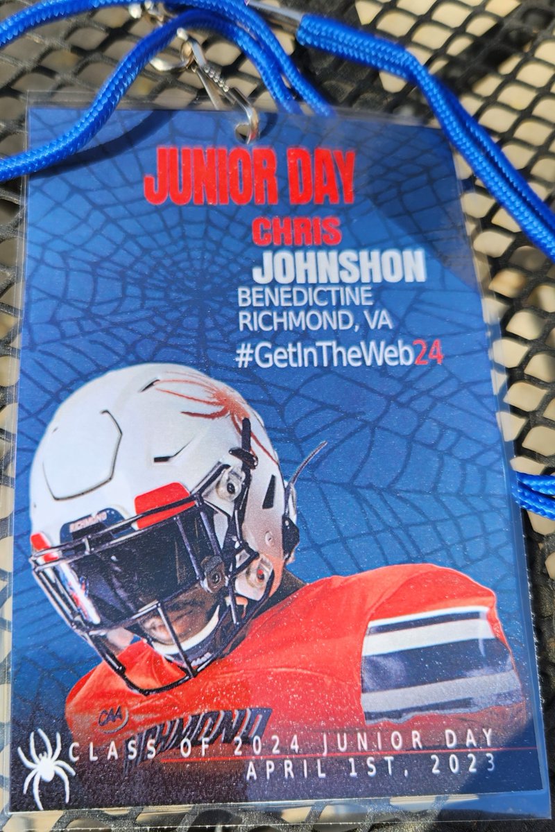 Thanks <a href="/CoachOctober/">Winston October</a> &amp; <a href="/Spiders_FB/">Richmond Spiders Football</a> for having me at JR. DAY 2023! Great spending time with the coaches. #GetInTheWeb24
<a href="/CoachAnthonyFB/">Drew Anthony</a> <a href="/CoachWoodLB/">Justin Wood</a> <a href="/RussHuesman/">Russ Huesman</a>
Looking forward to coming back soon!
<a href="/Spiders_Recruit/">Richmond Recruiting</a> <a href="/SpiderSportsHub/">SpiderSportsHub</a>
#GoSpiders #OneRichmond
<a href="/cadetsports1/">Benedictine Athletics</a> <a href="/bcprva/">Benedictine College Prep</a>