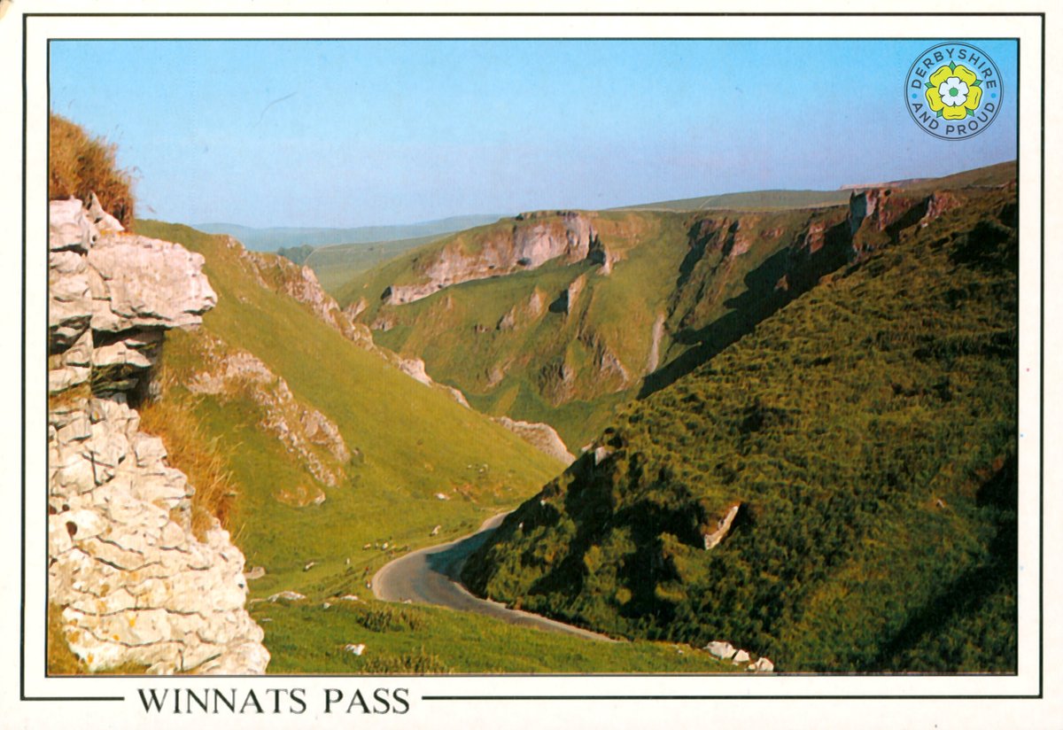 Winnats Pass from our postcard collection.

#derbyshire #derbyshiredales #visitderbyshire #photography #derby #peakdistrict #derbyshire #visitpeakdistrict #derbyshirelife #winnatspass #derbyshireandproud