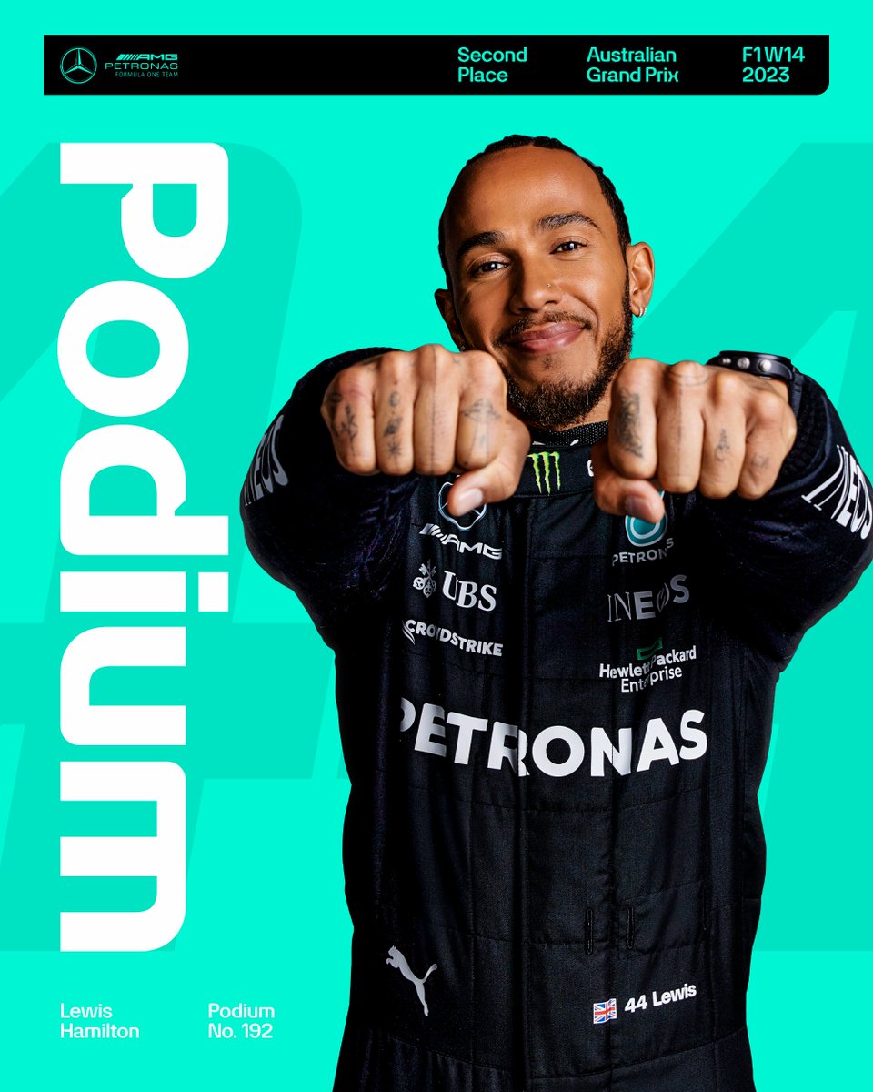 Yes! That’s P2 for @LewisHamilton after a chaotic stop-start Australian GP. 👏