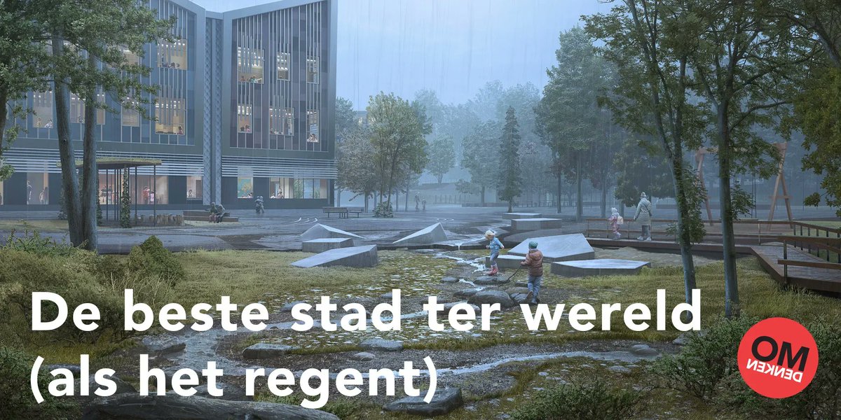 In Götenburg regent het 40% van de tijd en dat zal de komende jaren alleen maar meer worden. Wat doe je dan? De regen omarmen. Hun missie: 's werelds beste stad worden als het regent. Lees hier hoe ze dat in Zweden aanpakken: omdenken.nl/inspiratie-en-… 
#omdenken