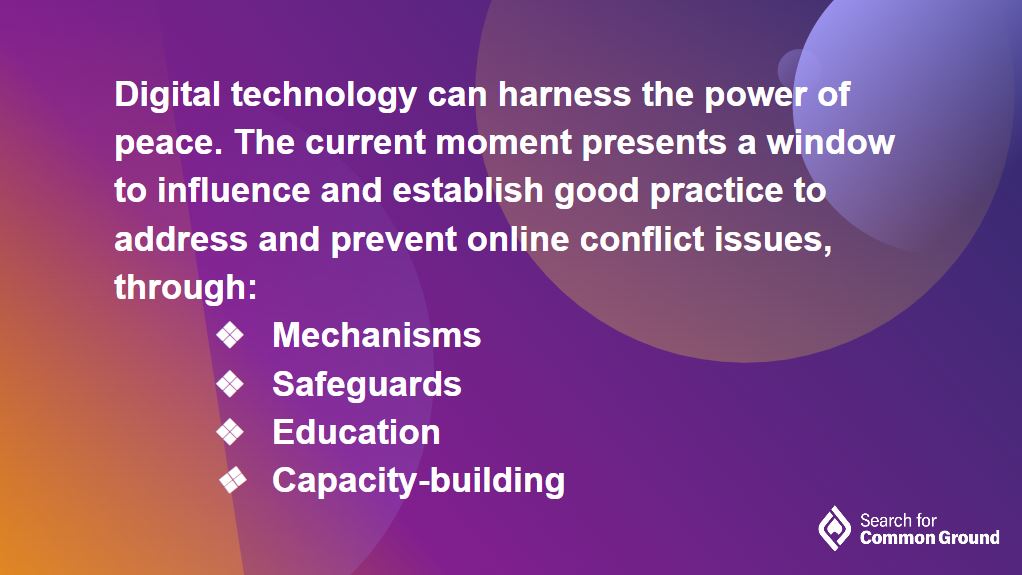 Search for Common Ground - Europe (@sfcg_eu) on Twitter photo <a href="/SFCG_/">Search for Common Ground</a> @SFCG_Mali <a href="/habibou_bako/">Habibou Bako</a> <a href="/DigitalPeaceNow/">Digital Peace Now</a> <a href="/mediawijsheid/">Natalie Radt</a> <a href="/Cnx_Us/">ConnexUs</a> <a href="/mondiaalnieuws/">MO*magazine</a> <a href="/eurofactcheck/">European Fact-Checking Standards Network (EFCSN)</a> <a href="/oriane_vdb/">Oriane vandenBroeck</a> Despite its contributions to #conflicts, digital access presents opportunities for #peace
➡️Enhance digital literacy: digital empowerment of youth
➡️Deploy digital, programming, and policy tools to combat #HateSpeech
More recommendations👇3/3
sfcg.org/wp-content/upl…
3/3 <a href="/SFCG_/">Search for Common Ground</a> @SFCG_Mali <a href="/habibou_bako/">Habibou Bako</a> <a href="/DigitalPeaceNow/">Digital Peace Now</a> <a href="/mediawijsheid/">Natalie Radt</a> <a href="/Cnx_Us/">ConnexUs</a> <a href="/mondiaalnieuws/">MO*magazine</a> <a href="/eurofactcheck/">European Fact-Checking Standards Network (EFCSN)</a> <a href="/oriane_vdb/">Oriane vandenBroeck</a> Despite its contributions to #conflicts, digital access presents opportunities for #peace
➡️Enhance digital literacy: digital empowerment of youth
➡️Deploy digital, programming, and policy tools to combat #HateSpeech
More recommendations👇3/3
sfcg.org/wp-content/upl…
3/3