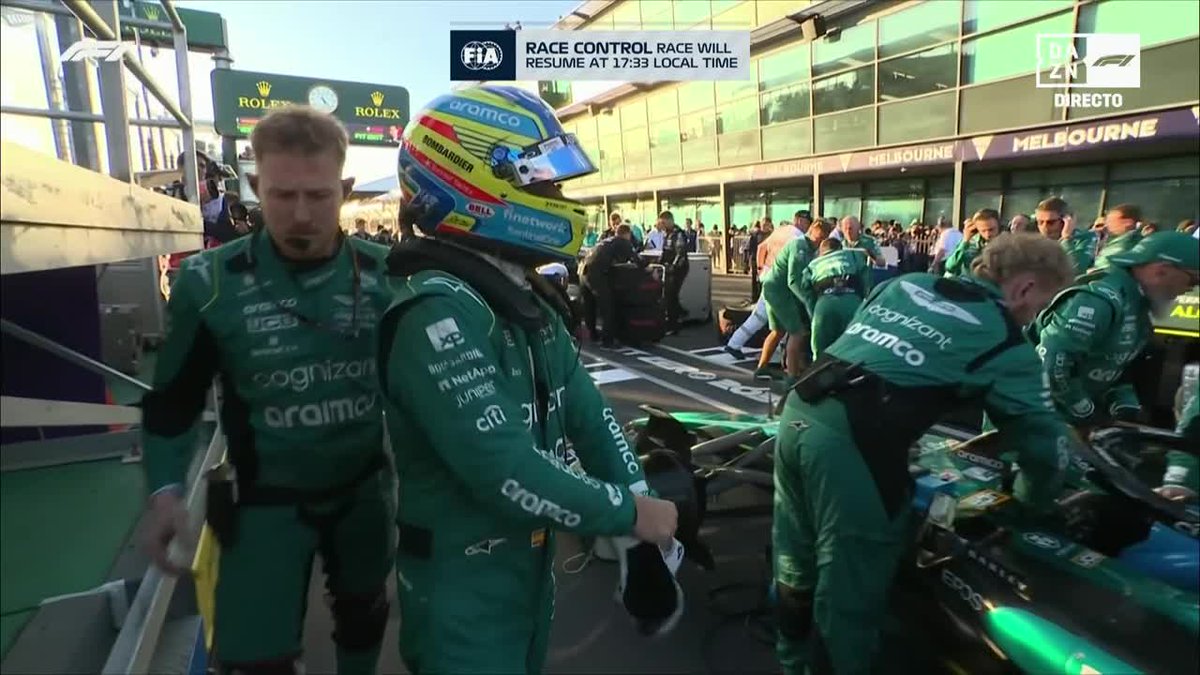 Ah vale, que se reanuda a y 33 la carrera 3 del año que le da la 3ª posición a Alonso en Australia para que sume su podio número 3 esta temporada

Nah, de locos #AustraliaDAZNF1 🇦🇺