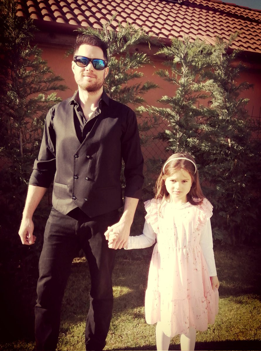 I take my daughter to the Church in this sunny morning😎 She is preety as usual😊🌻
