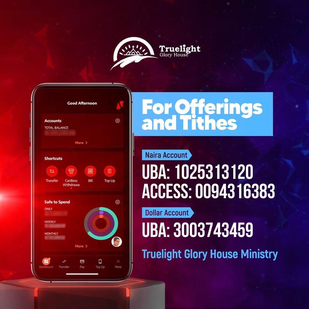 tlghofficial's tweet photo. For your giving, kindly initiate using the USSD Code and account informations on the E-flier!
Thank you for giving to the Lord.
May the Lord replenish you!
.
.
.
#Offering #Tithes #Partnership #Seed #TLGH #TLMEDIA https://t.co/ratfiqTRpF