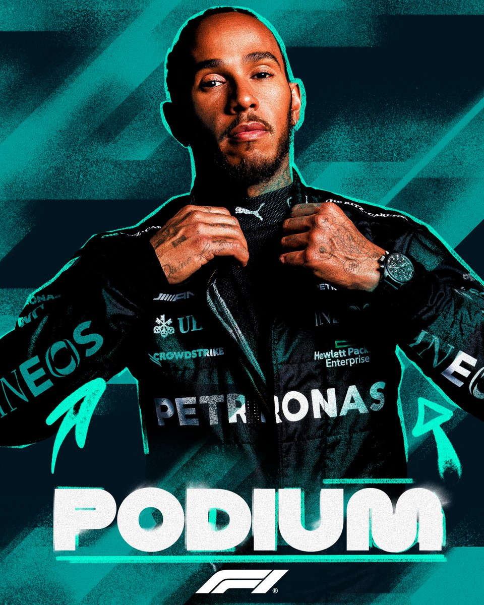LEWIS HAMILTON IS ON THE PODIUM! 🙌 A mighty performance by the @MercedesAMGF1 driver to pick up his first podium of 2023 👏 #AusGP #F1 @LewisHamilton