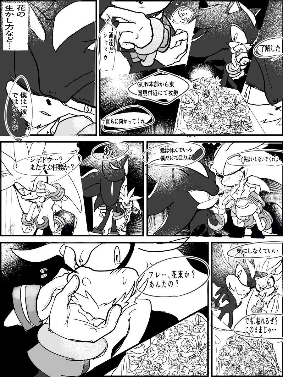 #Shadilver
#SonicTheHedgehog
シャシル漫画、一旦中編まで(1/2)
非常に読み辛いです…!