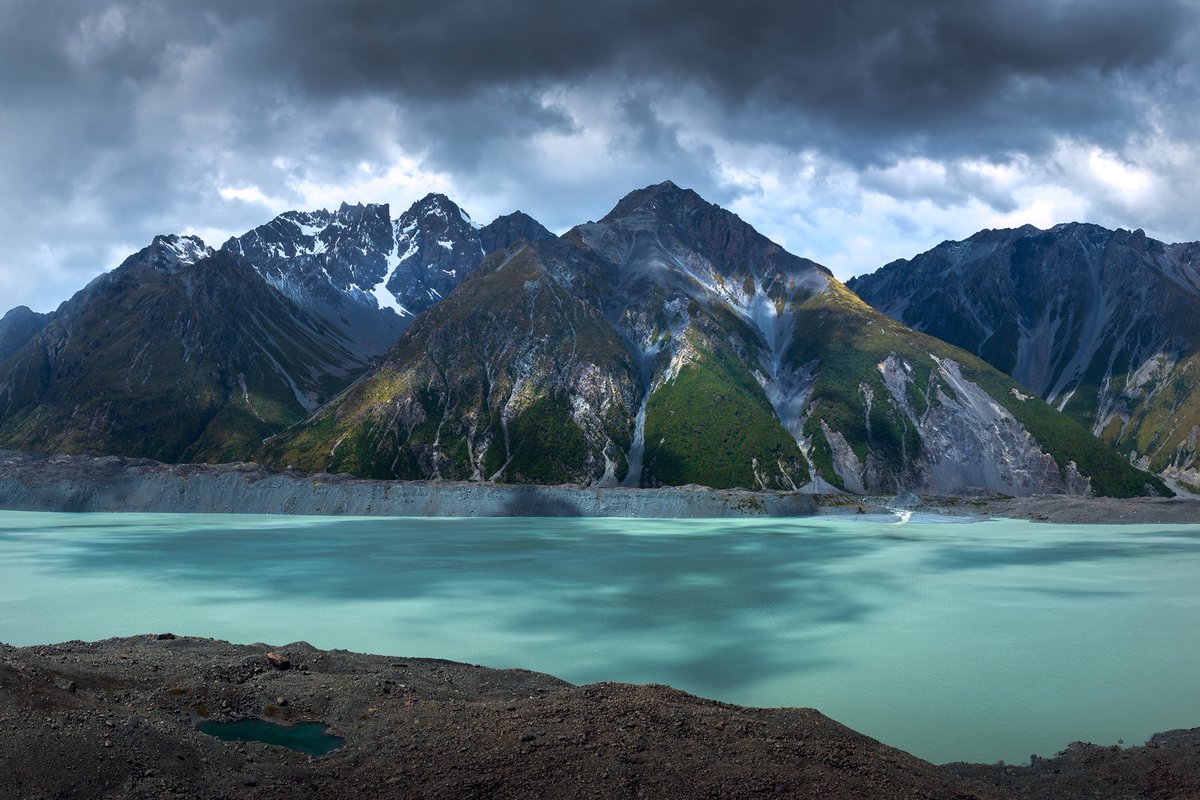 A glacier lake  in South Island, New Zealand. #mountcook #newzealand