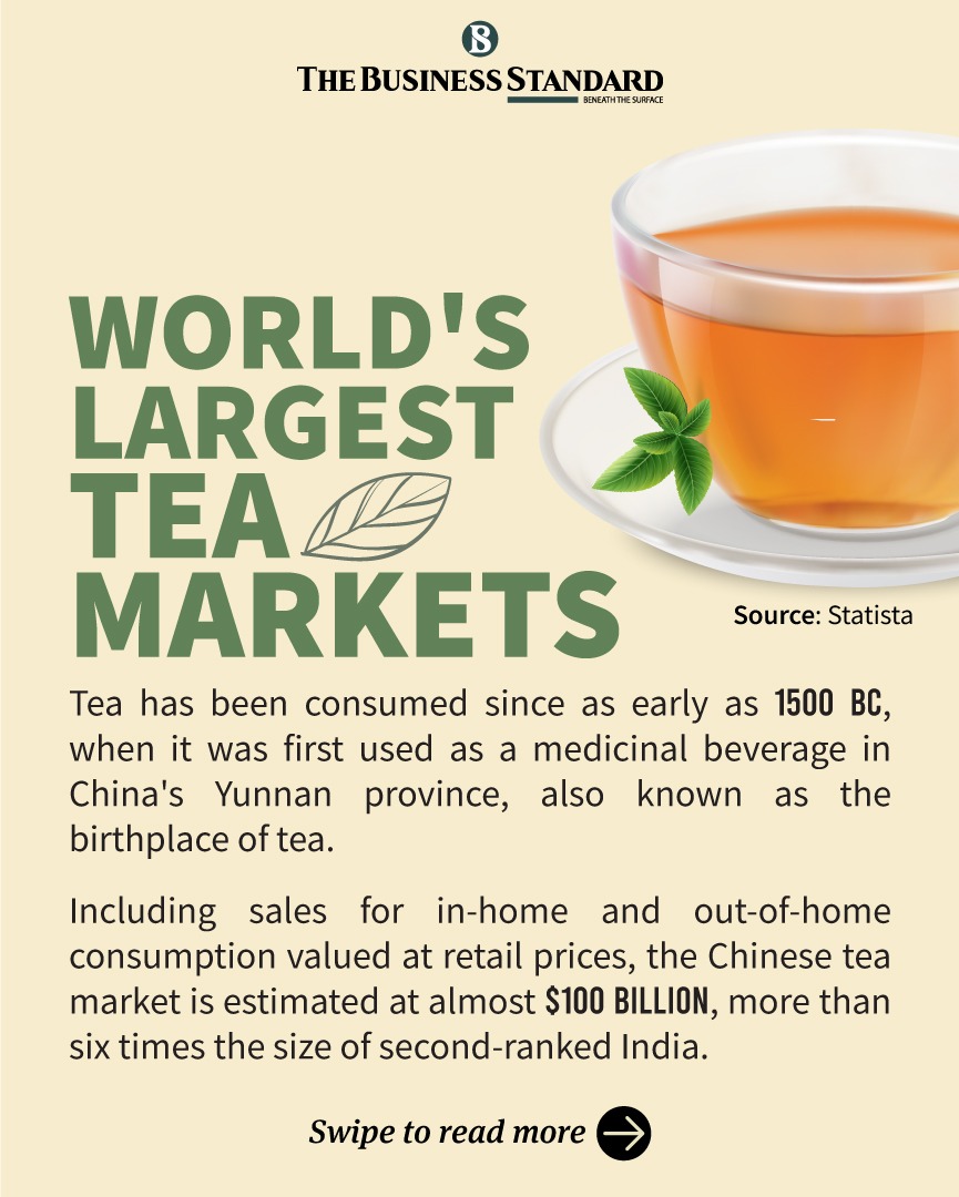 tbsnewsbd's tweet photo. By The Numbers: World's largest tea markets.
#teamarket #tea #teaconsumption #bythenumbers #tbsnews https://t.co/USKvNe15R4