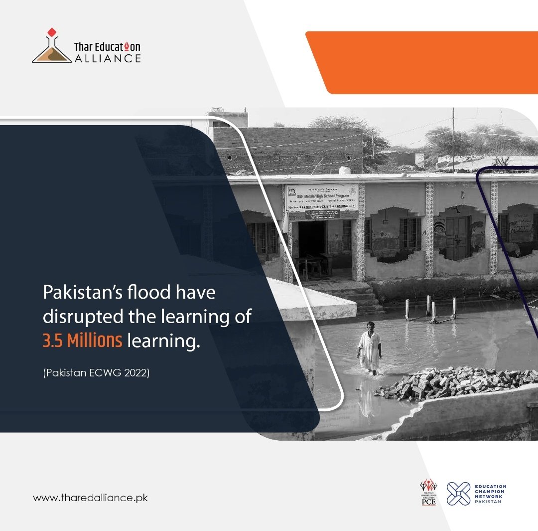 کیا آپ جانتے ہیں؟
 وہ ہی  علاقے جہاں 2010 -2011 اور 2022  میں سیلاب آیا تھا۔
انہی صوبوں میں حالیہ سیلاب نے تقریباً 26k اسکولوں کو نقصان پہنچایا یا تباہ کردیا ہے جب کہ 7k سے زیادہ اسکولوں کو بے گھر لوگوں کے لیے پناہ گاہوں کے طور پر استعمال کیا جا رہا ہے۔

#EducationRecovery