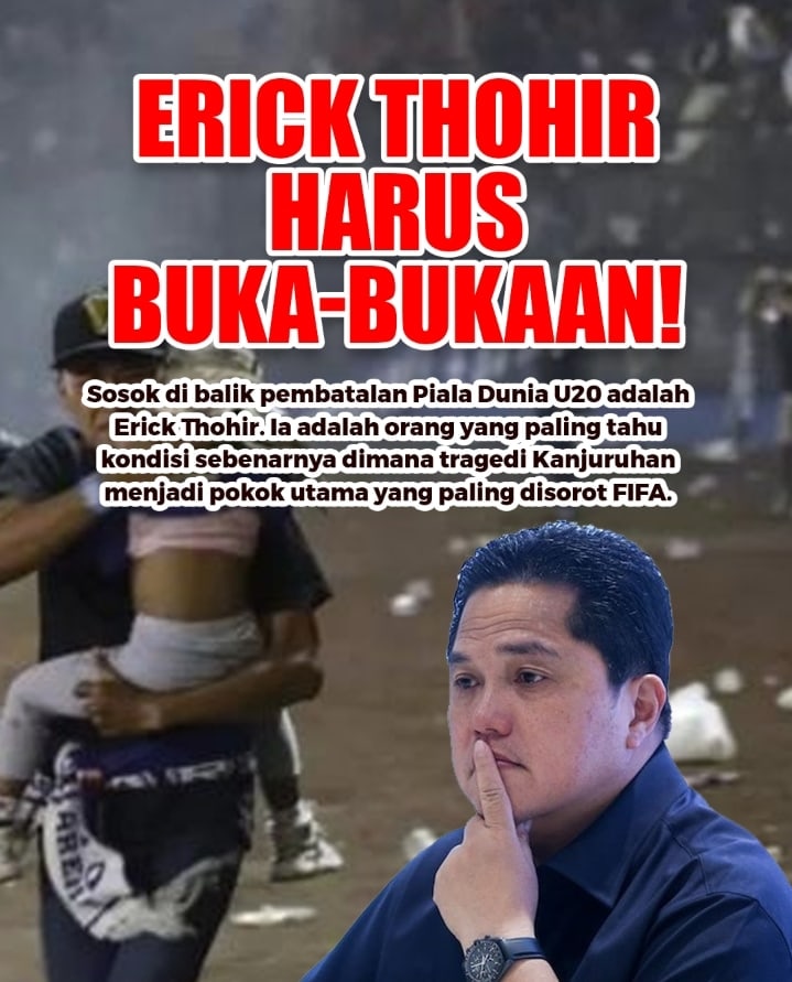 beranikah Erick Thohir buka-bukaan ke publik? Terbuka agar tidak selamanya menjadi udang di balik batu.