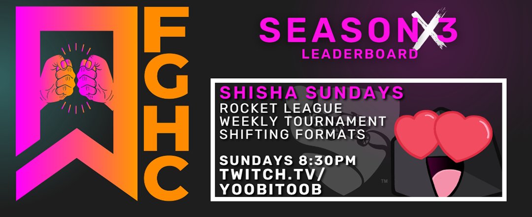 FGHC__'s tweet photo. @YoobiToob is LIVE for Week 1 of our Rocket League Tourneys!!!
https://t.co/L5g40z2mVM
Sign up in chat! https://t.co/LbTBlAEJ53