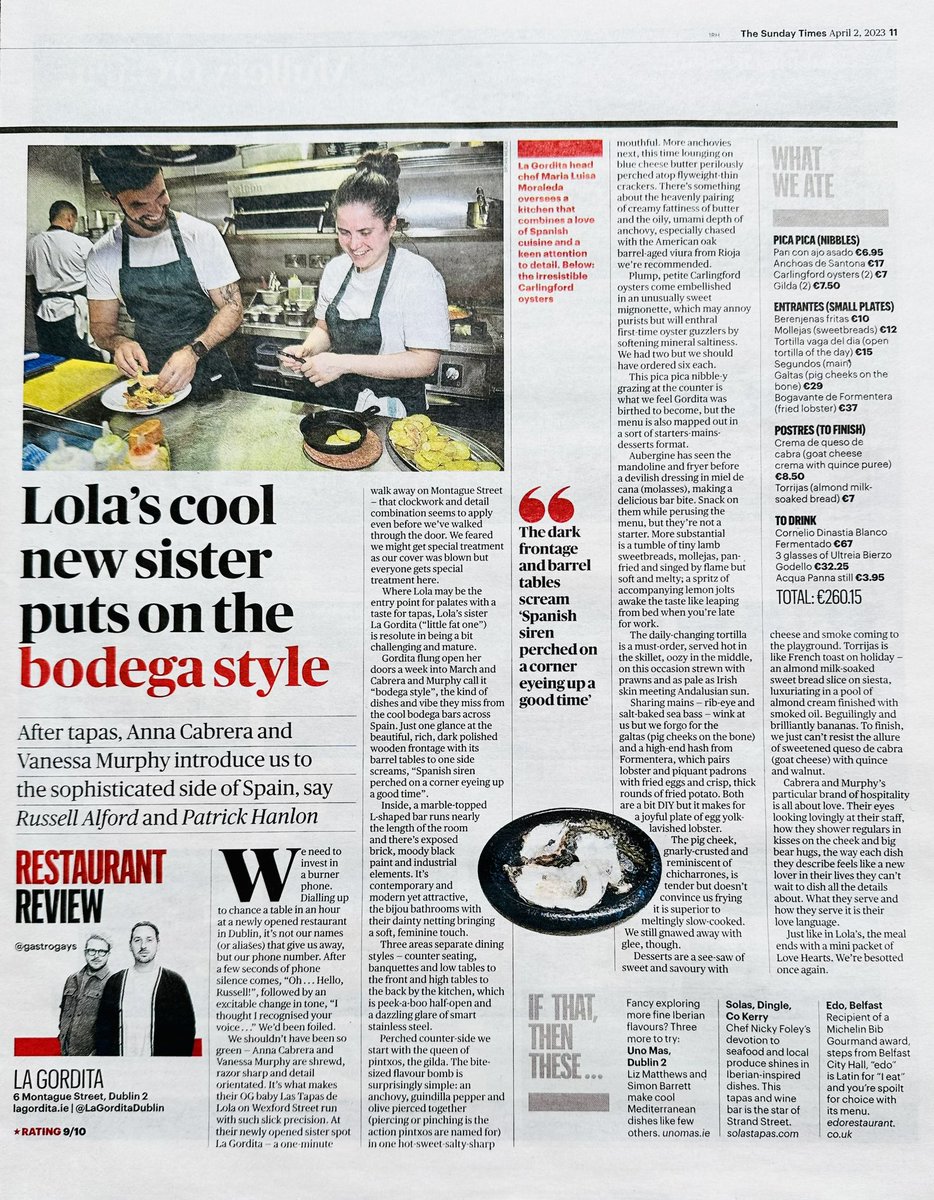 La Gordita (@lagorditadublin) on Twitter photo So bowled over for our amazing team. We all do what we do because we adore what we do. To wake up to this today is a massive lift for each & every one on our team in #lagordita & <a href="/LasTapasDeLola/">Las Tapas De Lola</a> our dreams come true because of you #thankyou 1/2 So bowled over for our amazing team. We all do what we do because we adore what we do. To wake up to this today is a massive lift for each & every one on our team in #lagordita & <a href="/LasTapasDeLola/">Las Tapas De Lola</a> our dreams come true because of you #thankyou 1/2
