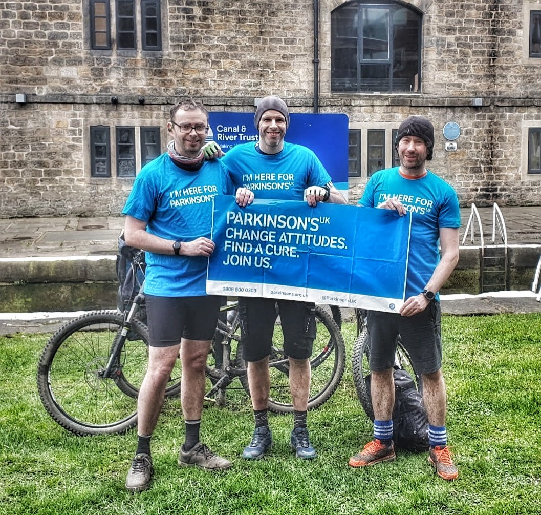 When I was first diagnosed it was scary and confusing and my friends were there to lean on, and Parkinson's UK helped me with benefits, what to expect and how to tell my children. So we're cycling from Leeds to Liverpool on the canal to raise money. bit.ly/3JawG6O