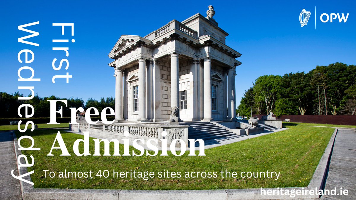 Don't forget that April 5th is #FreeAdmission to many of our heritage sites.  The majority of our sites have reopened for the 2023 season.  For a full list of participating sites go to: cutt.ly/D4RTD5U
#FreeWednesday
<a href="/leitrimcoco/">Leitrim County Council</a> <a href="/Failte_Ireland/">Fáilte Ireland</a> <a href="/cietours/">CIE Tours</a> <a href="/DiscoverIreland/">Discover Ireland</a>