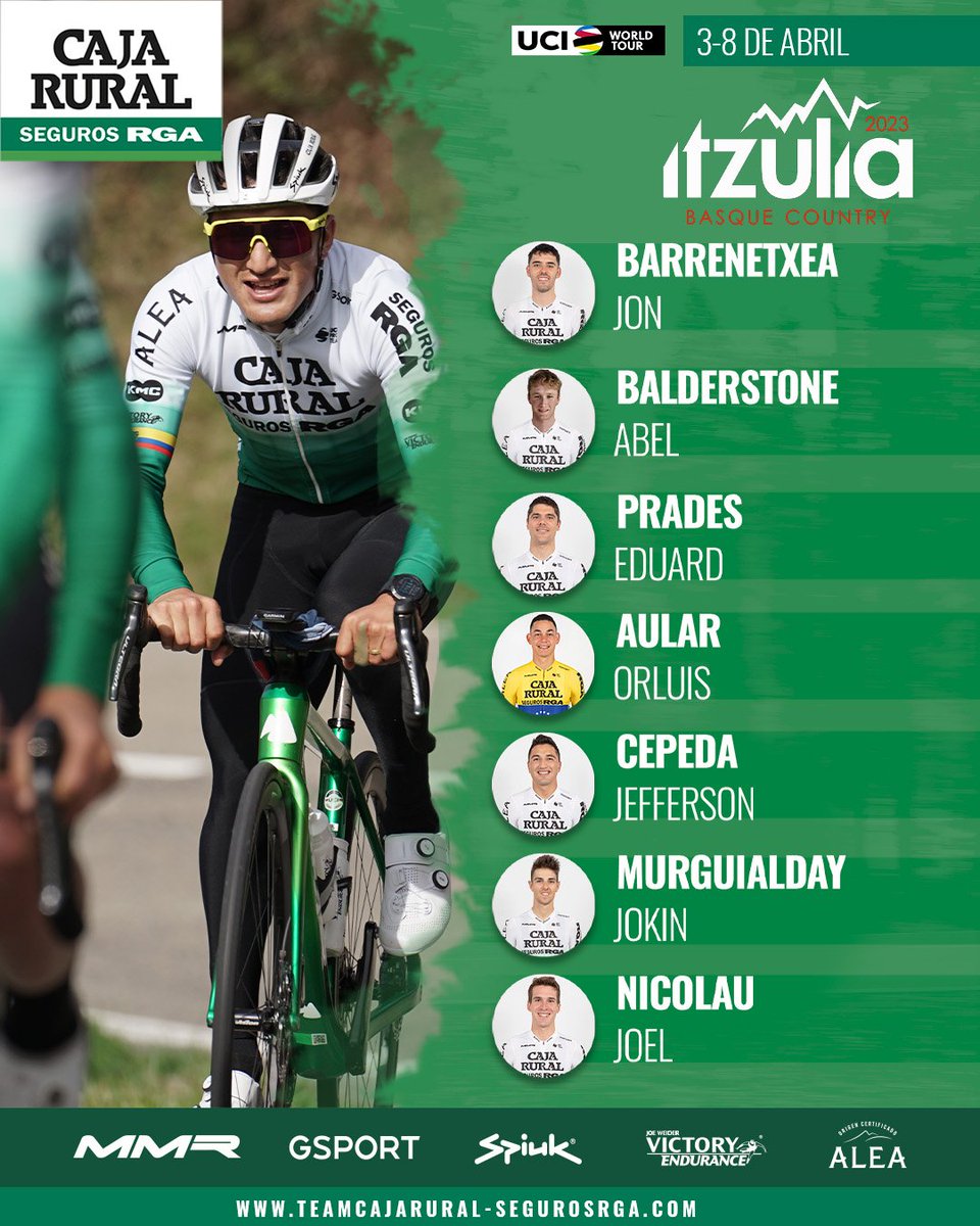 CajaRural_RGA's tweet photo. 🟢🔴⚪ Mañana arranca una de esas citas marcadas en rojo en el calendario del equipo. Vamos a la #Itzulia con la máxima ilusión por ser protagonistas.

📝 Previa y declaraciones de @JoseMiFerndz en la web: https://t.co/WywT5DmNNz

#Súmatealverde 💚 https://t.co/H0DIoaJnC0