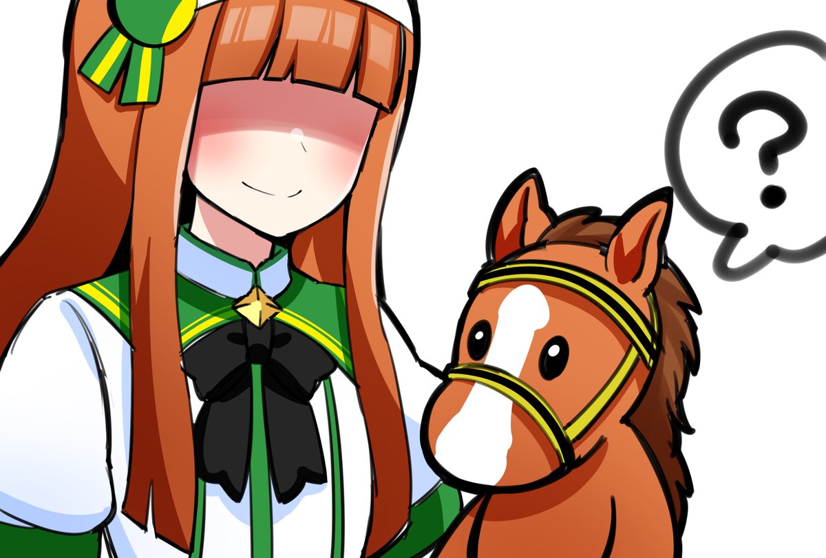 silence suzuka (umamusume) 1girl horse ears creature and personification animal ears horse ? long hair  illustration images