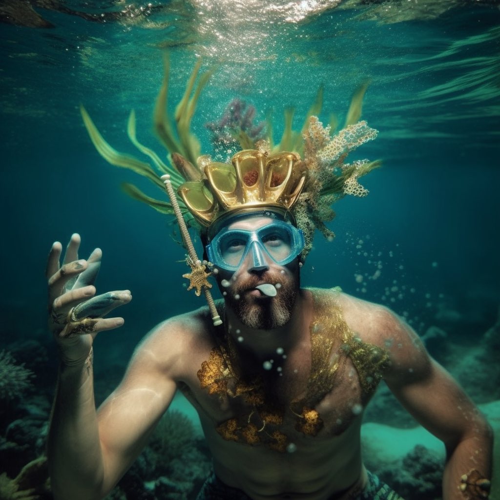 aicontentstudio's tweet photo. Merman fails! King of the underworld…and a extra fingers. #aiart #fail #merman #ocean https://t.co/7gzAotBcrP