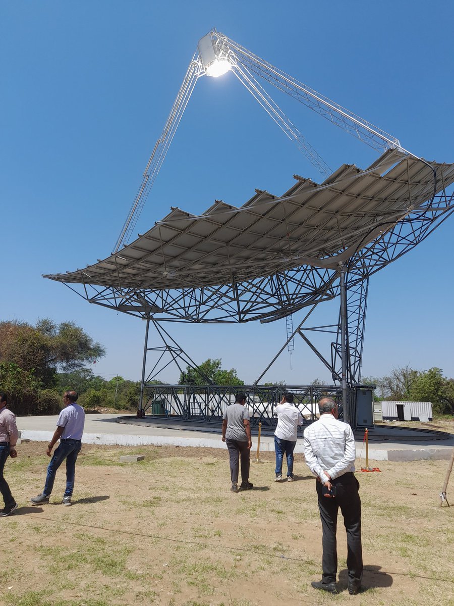 Finally, the bigdish is in operation. 
Congratulations to Sunrise CSP, India. 
#suryakaparivar