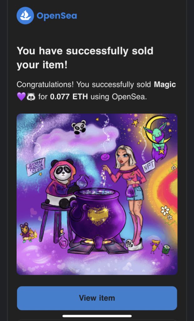AstraKris's tweet photo. Good Morning 💜🐼🪄 Sold

Thank you so much my dear friend @true_magic for supporting my art 🤩🙌 this is invaluable support to me.
A million kisses 😘 

My work for the @sightZz07 Magic contest 🪄🐼💜

#kristiart #kristimylife #arttag #trumagic #NFTCommmunity #moonpandaclub https://t.co/uUjnD0XQfq