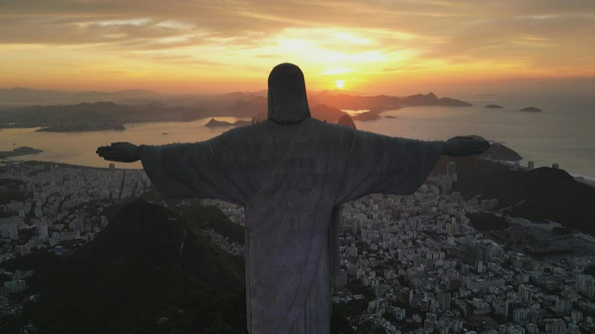 Christ The Redeemer Sunset Wallpaper