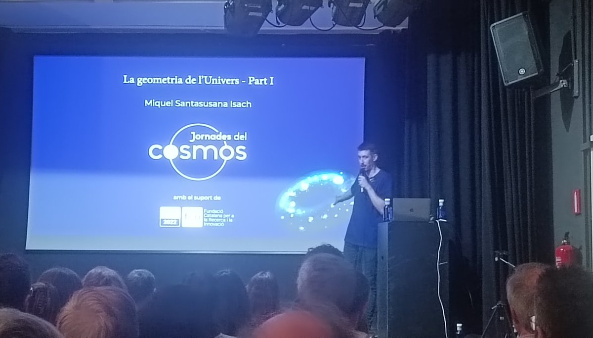 🫐|GRÀCIES <a href="/JornadesCosmos/">Jornades del cosmos</a>!
Magnífic cada μsegon, ahir al <a href="/ccguinardo/">Centre Cívic Guinardó</a> amb suport de @fundaciorecerca en any Oró. 

⚡Avui <a href="/estelsiplanetes/">Joan Anton Català Amigó</a> tanca jornades! M'ho perdo NOMÉS per ser a <a href="/parcastroprades/">Parc Astronòmic Prades</a> que avui ens acosta Mart! 

🧲Espero retrobar-nos aviat. <a href="/SaulPascual/">Saül 🪐</a> <a href="/javier110/">Javier García</a>
