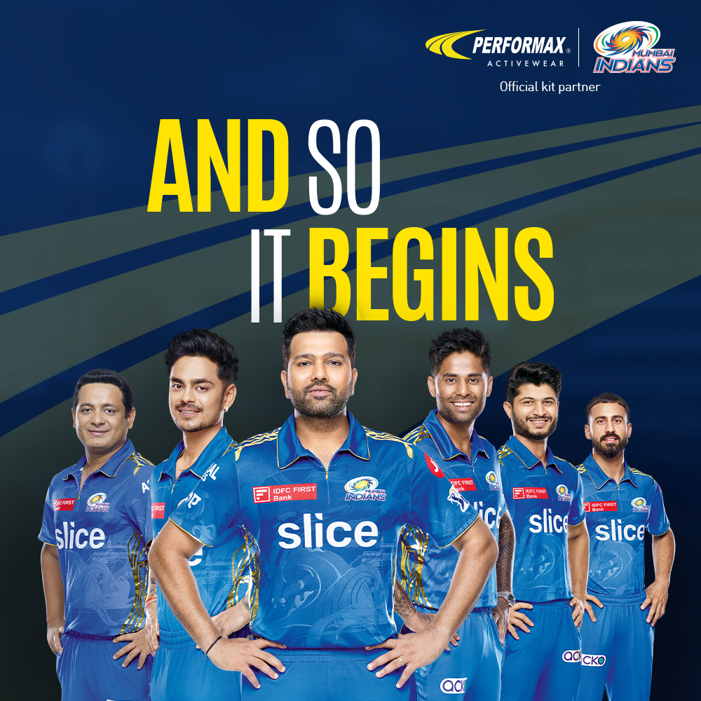 PerformaxIndia's tweet photo. We're ready to kick off our first match of the season. One Family, are you ready to cheer us on? @mipaltan 

#SweatItGetIt #MumbaiIndians #Performax #IPL2023 https://t.co/AXTjctalJi