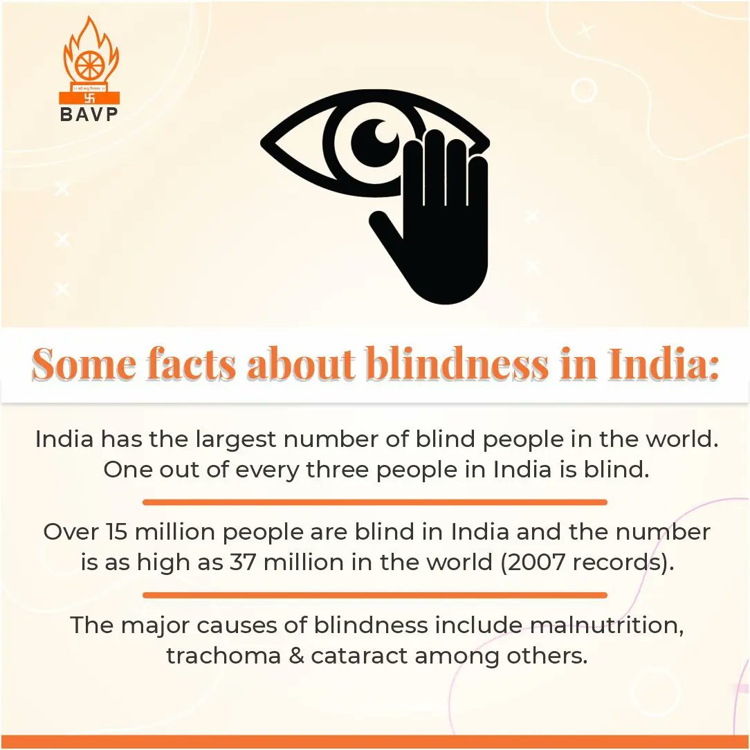 bavp_updates's tweet photo. India has the maximum number of blind people in the world. As a country, we must strive to change this statistic. Here are some tips for preventing blindness.
#Prevention #blindnessWeek #facts #CareOfEyes #treatment #healthcare #community #selfcare https://t.co/UlID4kXcZ4