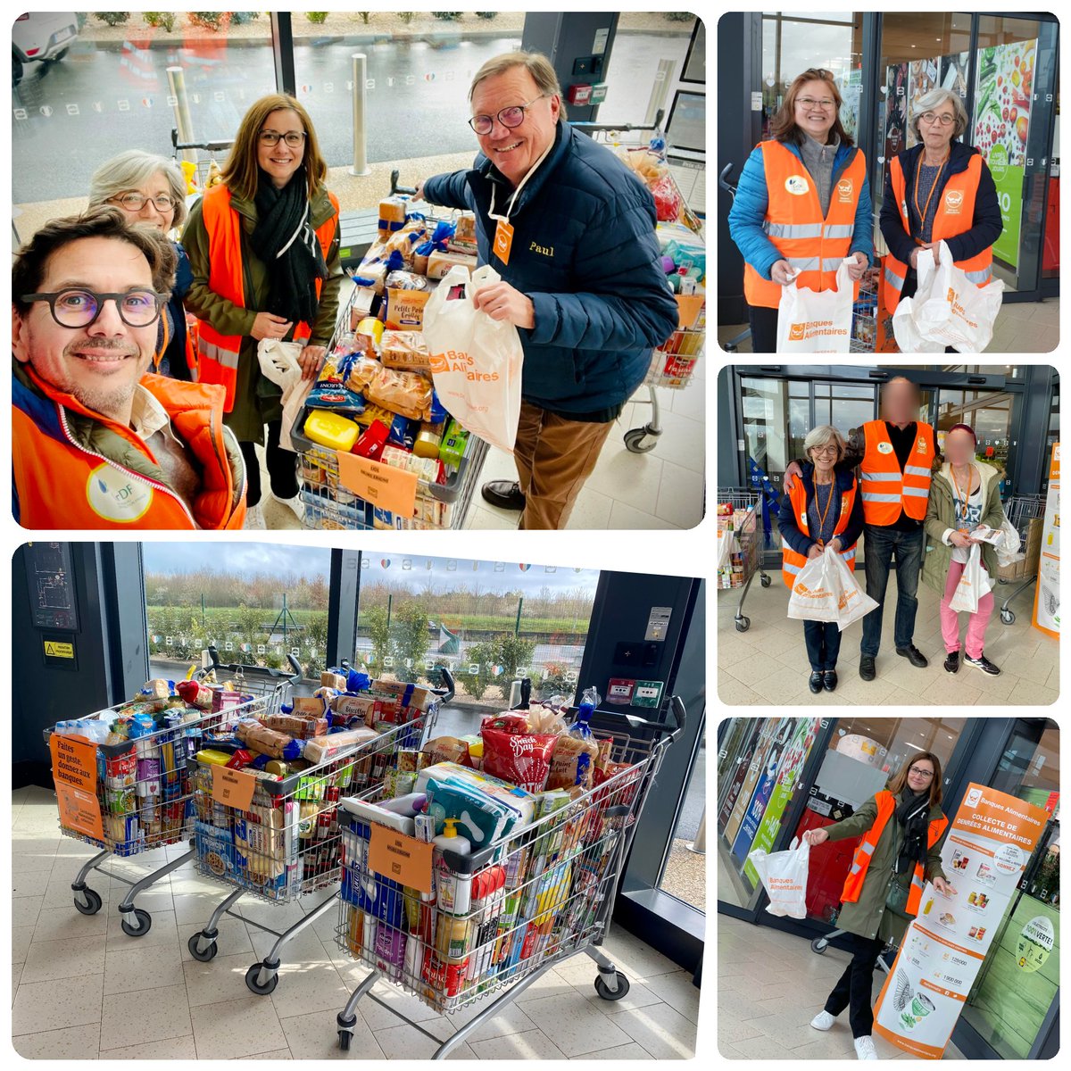 Merci aux bénévoles #AXAAtoutcoeur #AXAOuest #Angers qui ont répondu présents 🙋‍♂️🙋‍♀️🙋 à la collecte de printemps de la #BanqueAlimentaire du vendredi 31 mars et samedi 1er avril.
François Xavier Leclerc Douchkine, Delphine Sorro, Olivier Choisnet, Patricia Pineau et Paul Busin