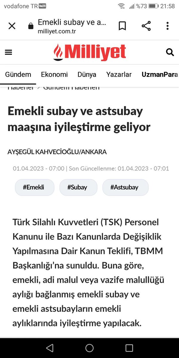 Her 10 Nisan polis haftası yaklaşırken polis emeklileri yerine TSK ya yapılan maaş vs iylestirmeler için câba sarf eden hükümeti ayakta alkışlıyoruz. 
#10nisanpolisbayramı
@turkpolsen <a href="/Polise3600/">POLİSE 3600 EK GÖSTERGE</a> @HakPolisin