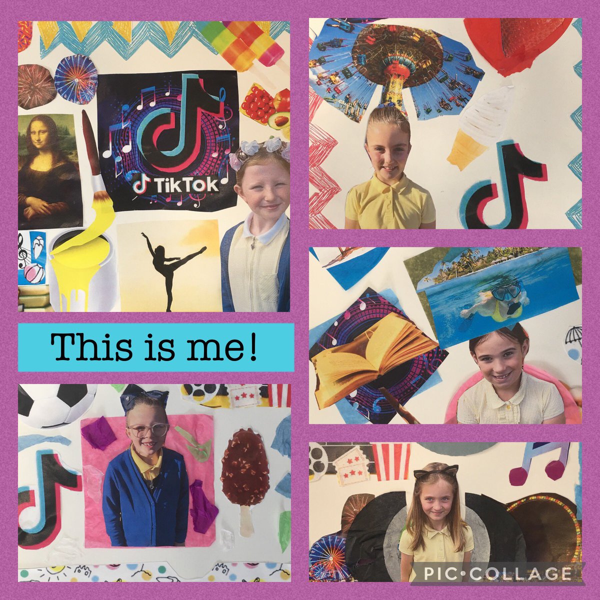 Developing our collage skills. Overlapping and overlaying. I love how these pieces are all so individual and reflect the children’s personalities so well!  Gwaith da 4R! <a href="/MiltonPrimary17/">Milton Primary</a> @MrsRoche1