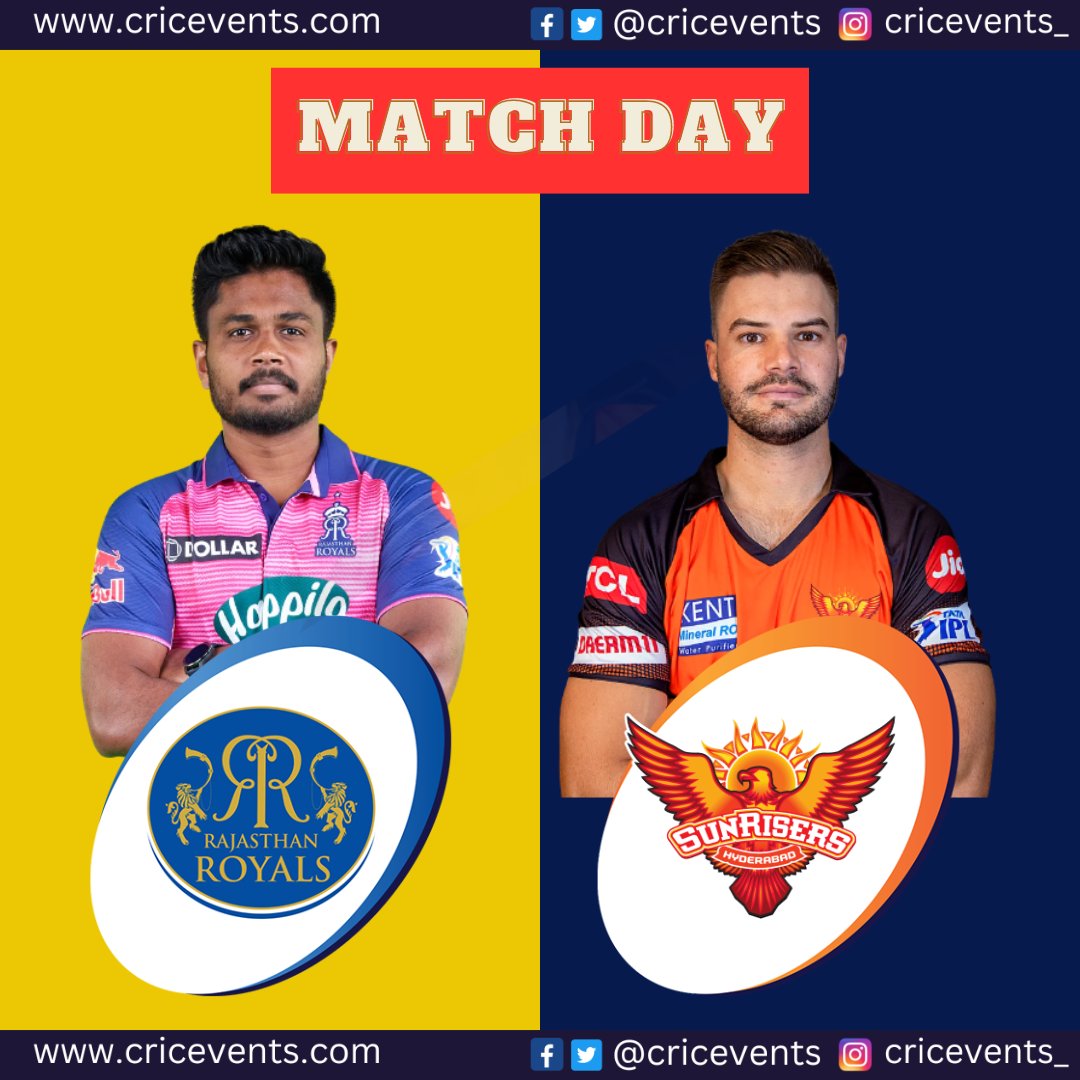 cricevents's tweet photo. 4th Match Sunrisers Hyderabad vs Rajasthan Royals #SRHvsRR #RRvsSRH #MatchDay #IPL2023 #CricketTwitter #cricevents Live score board https://t.co/PMf4MuIFph https://t.co/HDqb651KCc