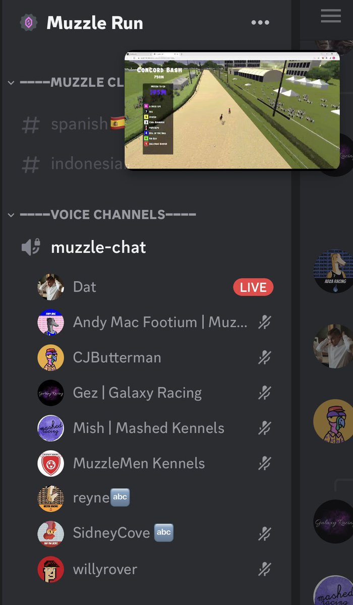 The amazing <a href="/KierenLocke/">Kieren Locke</a> aka Dat’s Stats doing race calls in the <a href="/muzzle_run/">Muzzle Run Collectibles</a> discord chat! Jump in!