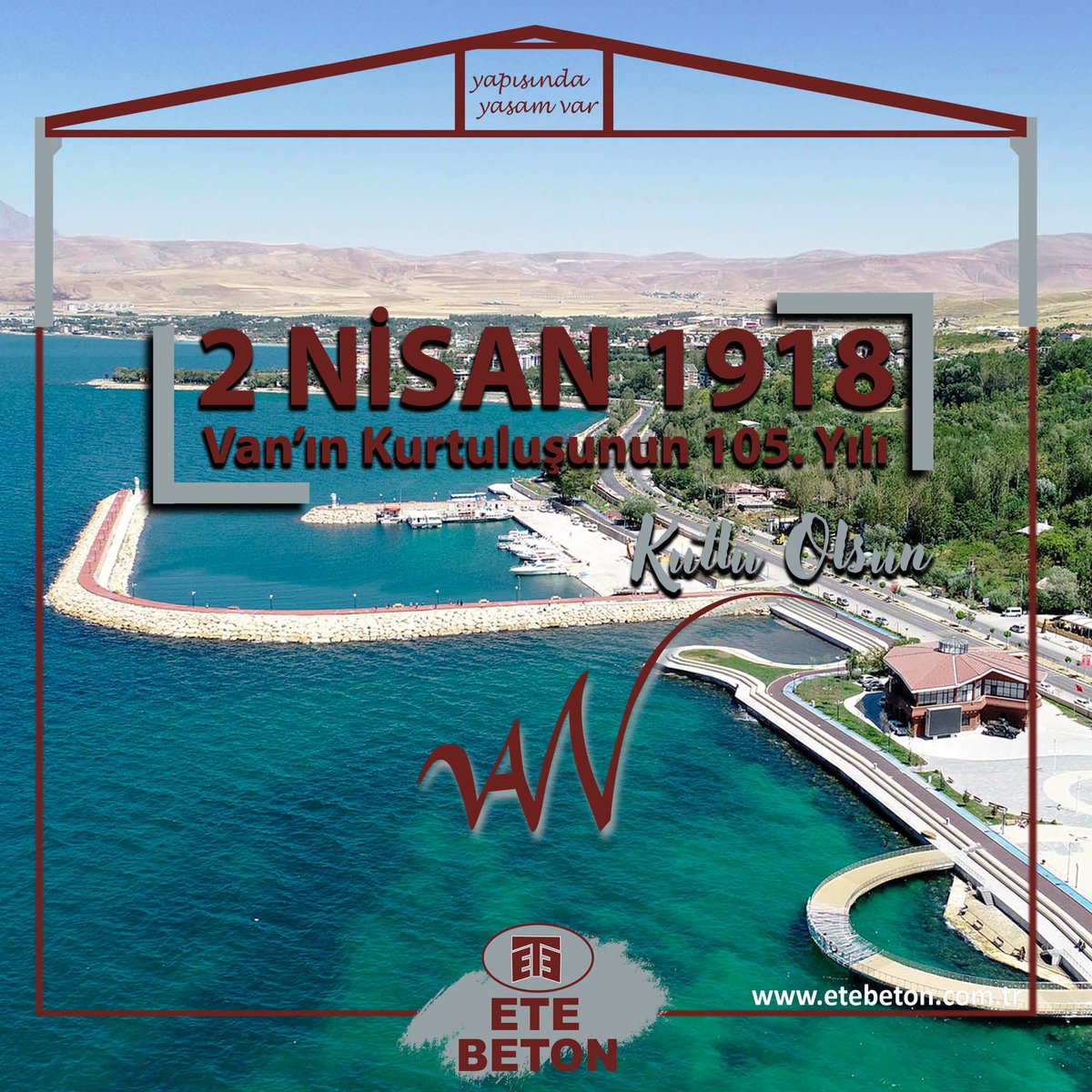 EteBeton's tweet photo. 2 Nisan 1918 Van’ın Kurtuluşu Kutlu Olsun 
🔺ETE BETON YAPISINDA YAŞAM VAR 

#etebeton #ikinisan #van https://t.co/SUsgpTxa4p