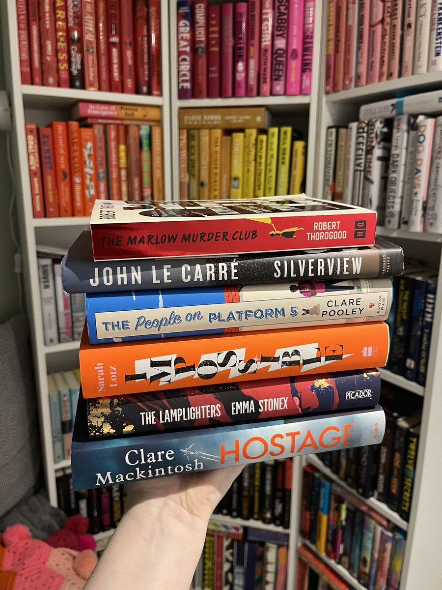 To celebrate my little reading nook, I’m having a giveaway! 

Follow, Like, RT, tag a friend (or 3) &amp; tell me which title from the stack I’m holding you’d like to win! 
(Psst, Marlow Murders has sprayed edges 😜) 
I might pick multiple winners..

UK only 🇬🇧 closes Fri 7th April