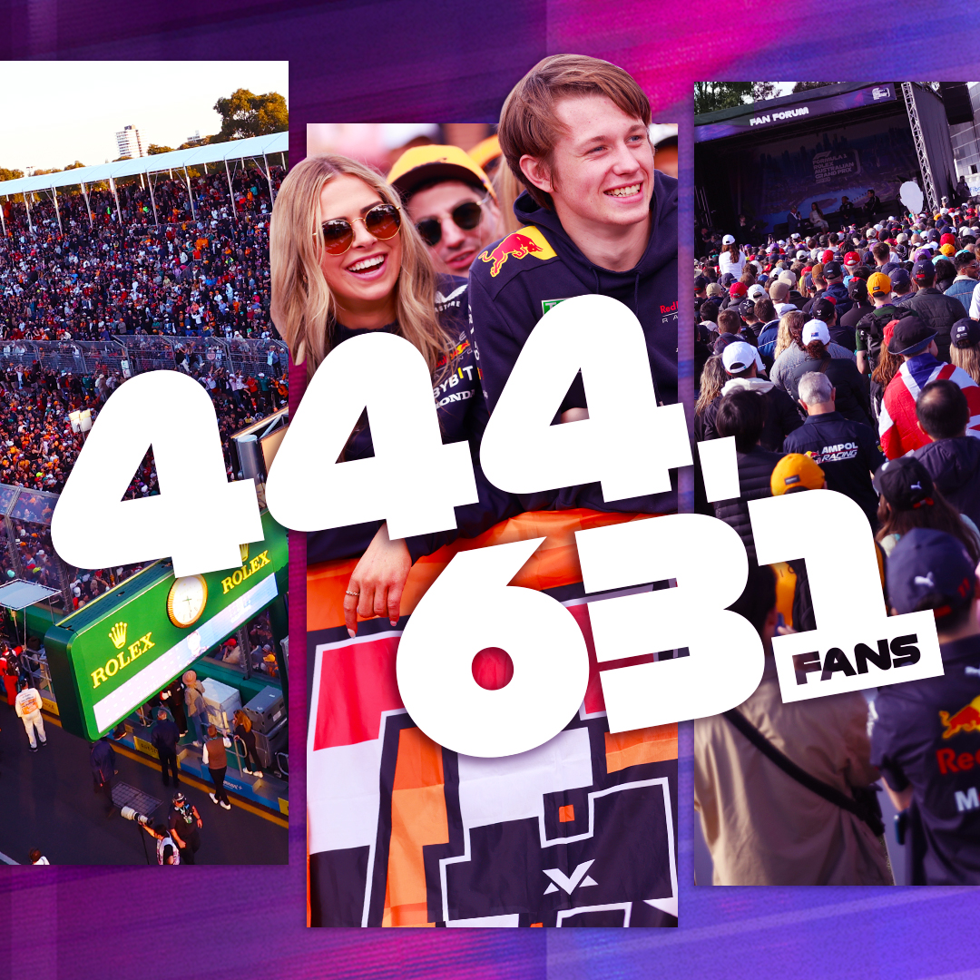 Largest. Ever. Attendance.👑

Fans turned out in full force over the four days to break the <a href="/Melbourne/">Melbourne, Australia</a> attendance record! 👏

#AusGP #F1