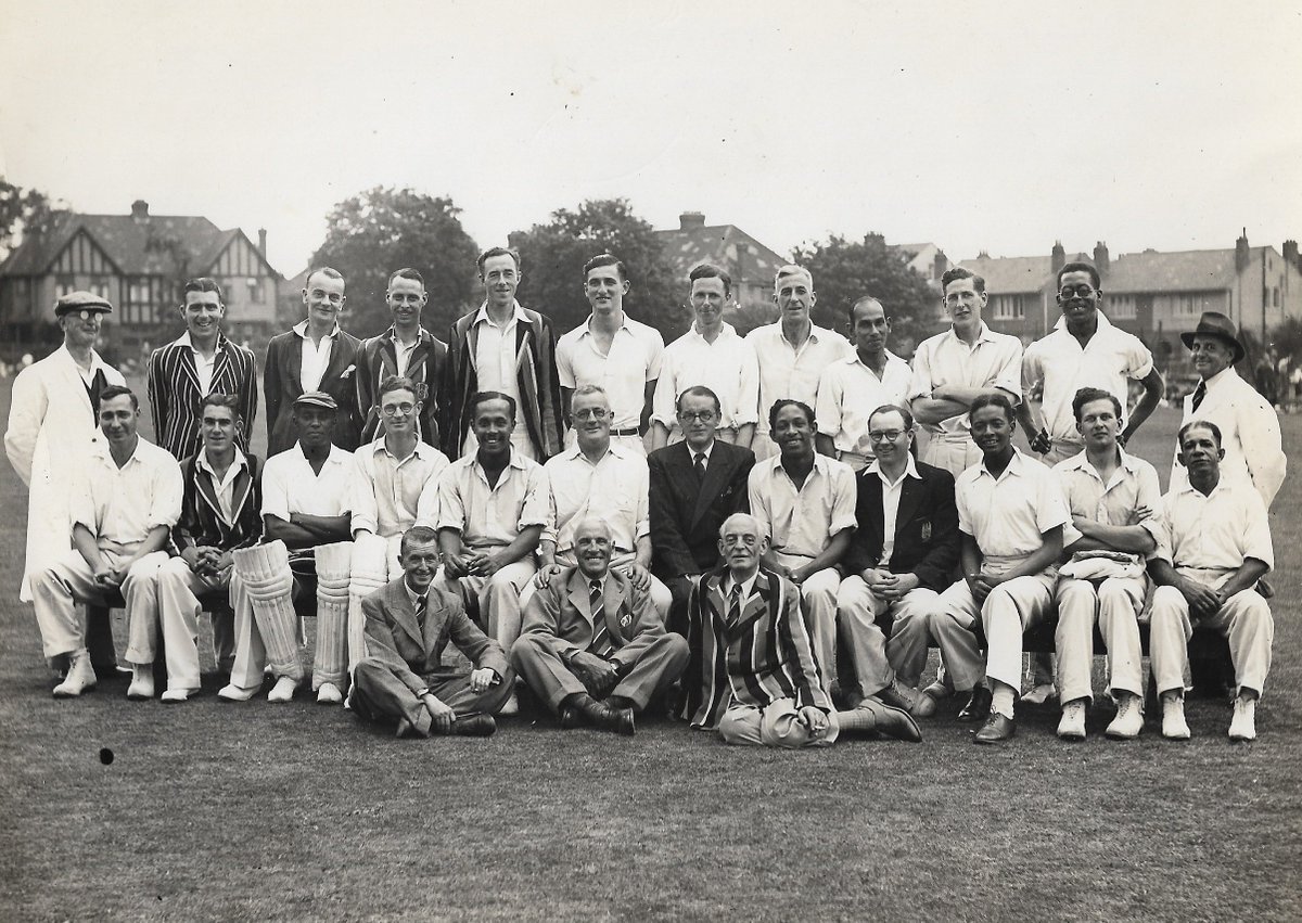 BDOC48's tweet photo. WINCHMORE HILL HISTORY - Sunday 6 Aug 1944 - Allied forces still attempting to break out of Normandy. The fate of Europe is in the balance, but normal life goes on - Winchmore Hill v West Indies XI at the Paulin Ground. https://t.co/OqZ3NIXOYM