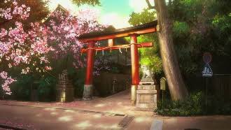 響け！ユーフォニアム舞台探訪宇治神社桜が散り始めてる様子がほぼ一致していました！#anime_eupho 