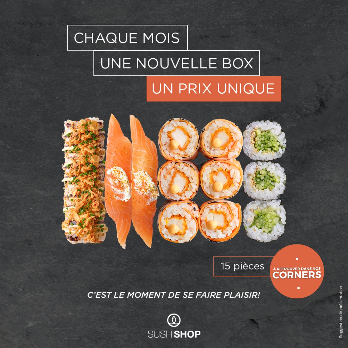 Découvrez dans vos corners le Spring Roll Carotte et Poulet Spicy disponible dans la box du mois d'avril 🔥 #SushiShop

 Retrouvez la liste de nos Sushi Shop Corner ici : 👉 bit.ly/3jAFIgk