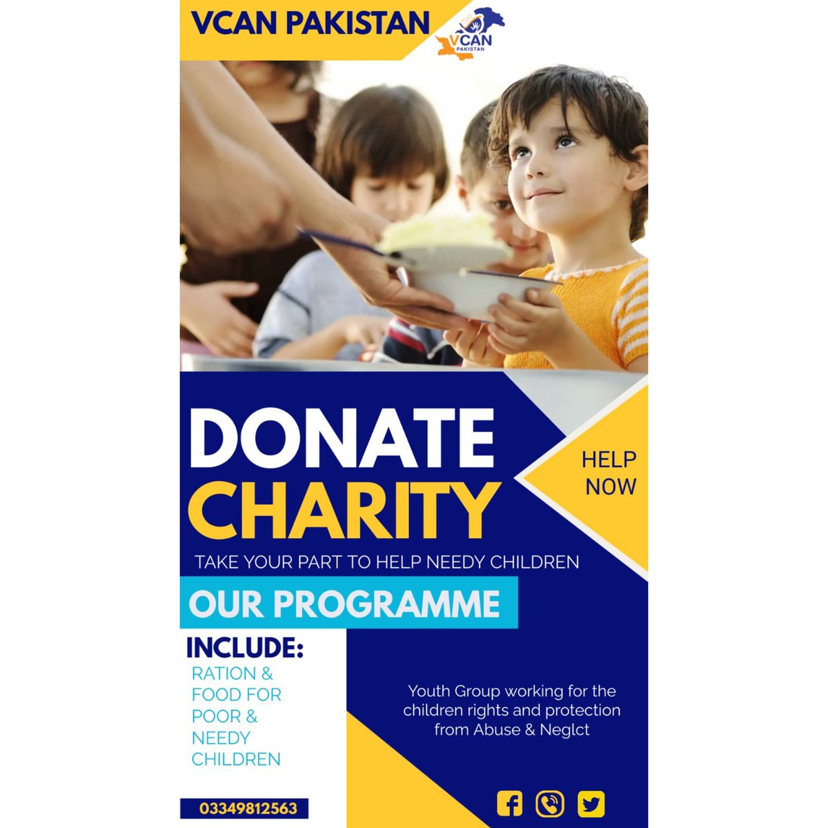 PakistanVcan's tweet photo. We believe that a small act of kindness can make a big difference in someone's life. Join us in our mission to help the needy through VCAN Pakistan's Ration Drive. #BeTheChange #VCANPakistan #RationDrive https://t.co/Q9GKxoLvZ7