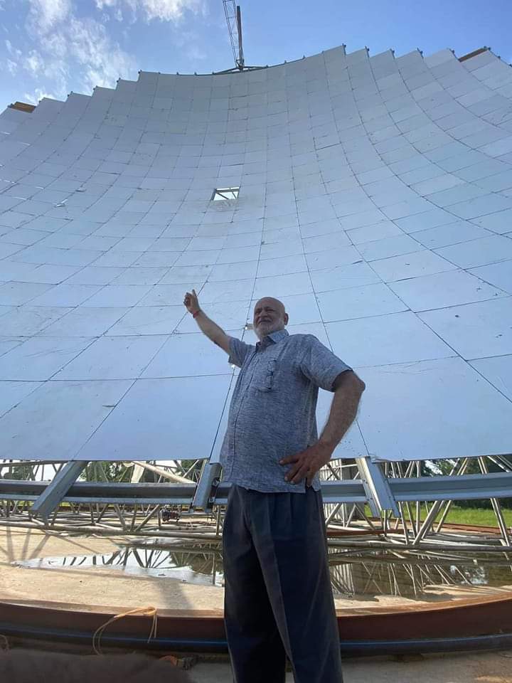 rudrasolar's tweet image. Inauguration Of Big Dish #solarthermal #solarcooking #solarcooker By  Mr Deepak Ghadiya Sunrise CSP In India At Vadodara Today At Muni Seva Ashram #vadodara #madeinindia