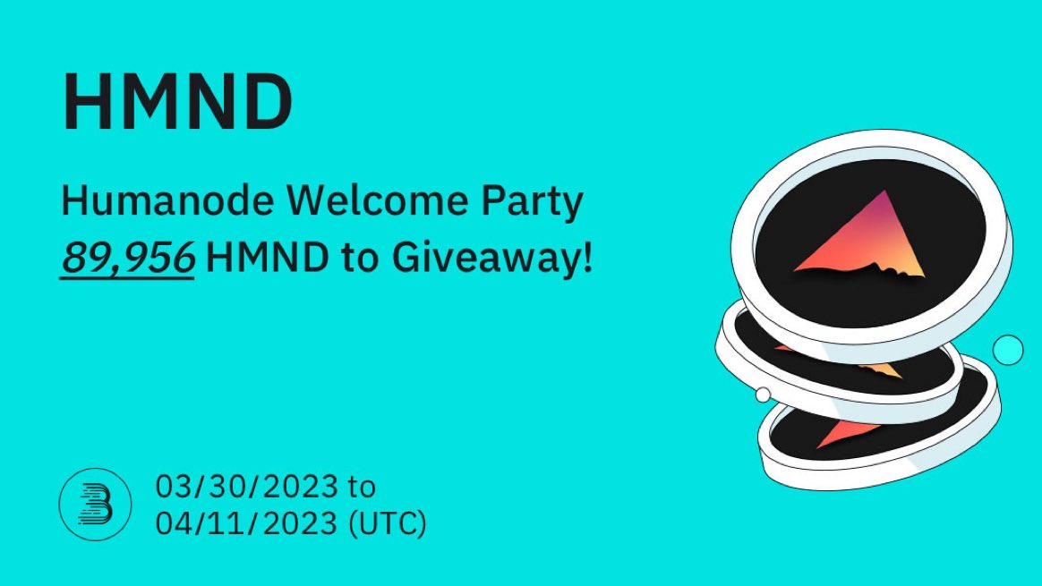 Did anyone say party? 🎉
Yasss! Join us in this special event with <a href="/BitMartExchange/">BitMart</a>!
Let's go!

#HMND #listing #trading #Humanode #AI