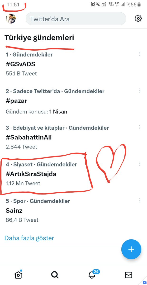 #ArtıkSıraStajda 
Saat: 11:52 ve hala ülke gündeminde salınıyoruz. #StajMağduru kardeslerimin bugün twitter'i birakmaya hic ama hic niyeti yok :)
#ArtikSiraStajda etiketine tiklayip begendiklerinizi siradan alinti ve tweet yaparak 3Milyona hizlica ulasabiliriz...
Yani devam :)