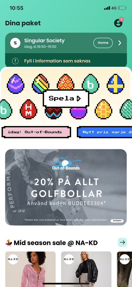 Budbee tjänar snart pengar en masse om folk börjar spela spel och köpa gamla golfbags när de kollar infon på leveranserna