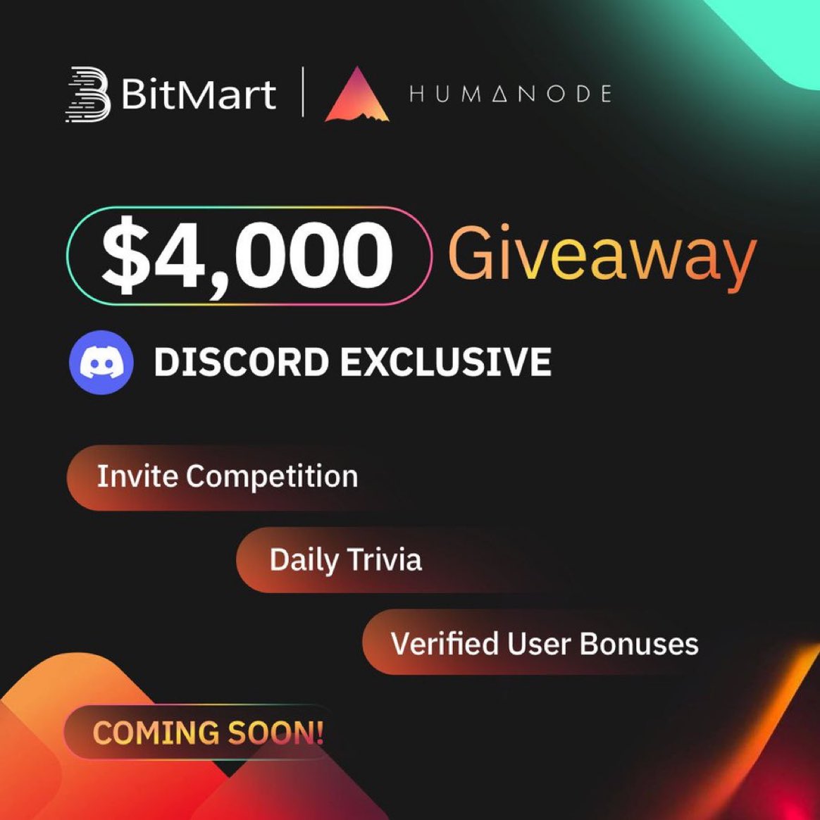 BitMart is pushing forward our Discord integration with a new campaign. Get into Humanode Discord and get a Verified Human role our using private biometrics!