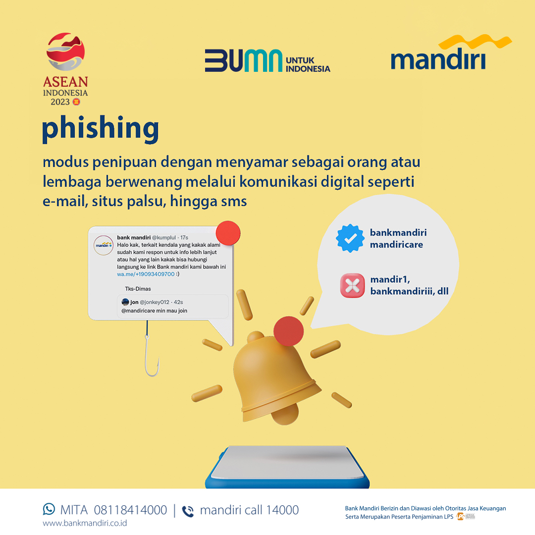 bankmandiri's tweet photo. Berikut ini modus social engineering yang biasa terjadi. Yuk, kenali lebih jauh agar Sahabat bisa lebih waspada.

#kelasmandiri https://t.co/lkZw1VrYcb