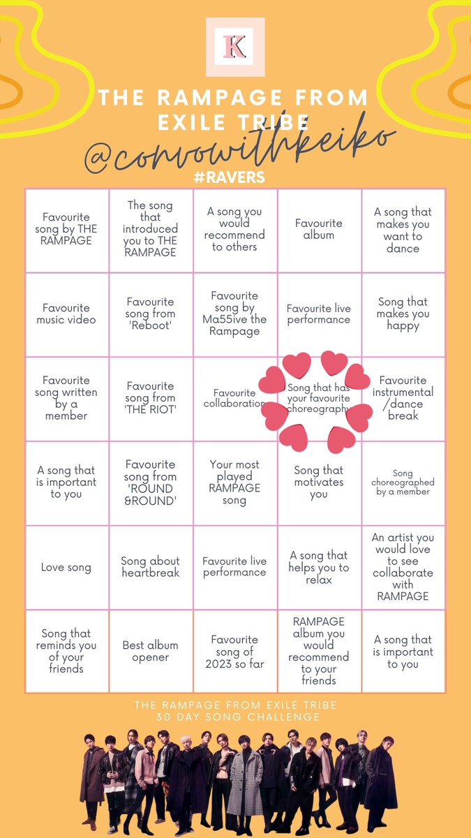 RMPG_love_Crew2's tweet photo. @convowithkeiko 様
#RAVERSSONGCHALLENGE
🔥🔥Day 14🔥🔥
私の振り付けの
❤️好きな楽曲🔥❤️
#100degrees
#SILVERRAIN
#THROWYAFIST
#HARDHIT
#RAMPAGEOLLDAY
たくさんありすぎて💦
😎👍
”LA FIESTA”
THE RAMPAGE from EXILE TRIBE ⚡️👊⚡️
#THERAMPAGE
@therampagefext
#RAVERS
https://t.co/o1OHsCMIoh
見てね💕
https://t.co/JPnKwmqqyv