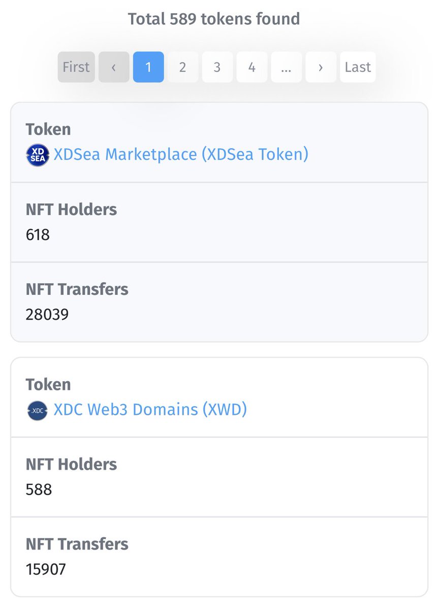 xdcdomains's tweet photo. LFG 🤩 🤩
.xdc domain names is the No. 2 most active NFT smart contract on #XDCNetwork according to https://t.co/0vhft7C7VS
Secure your #XDC #Web3 identity now: https://t.co/UT3s2hh3hQ
#XDCDomains #WeAreXDC @XinFin_Official @XDCFoundation https://t.co/dWk6TJmvvW
