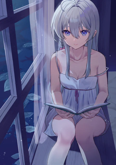 夜の読書依頼絵でした#魔女の旅々 