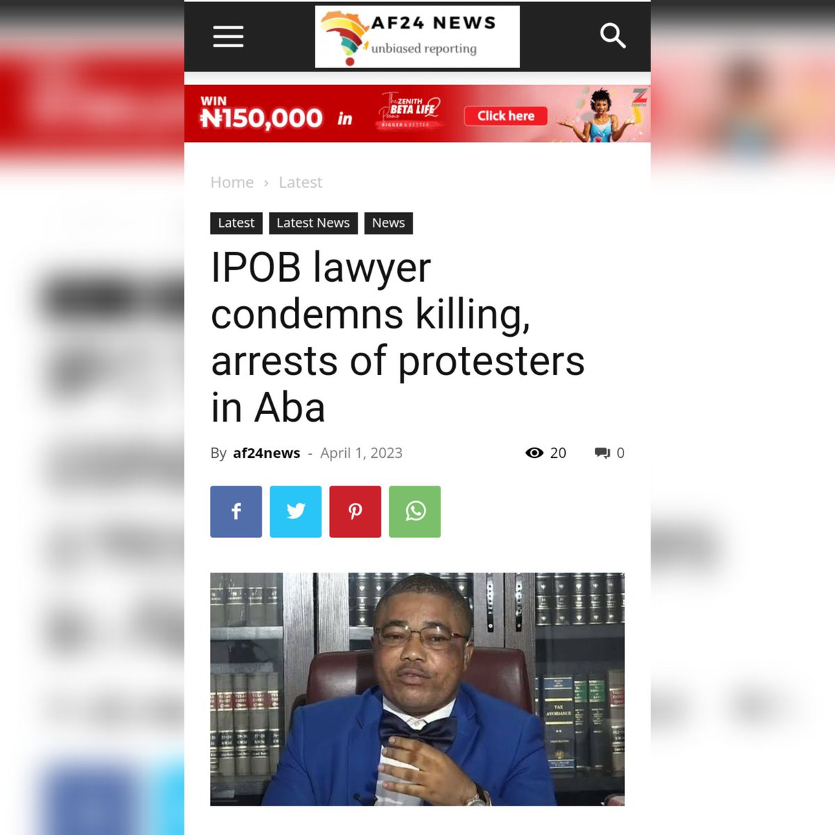 wilkoskillz's tweet photo. #IPOB lawyer condemns killing, arrests of protesters in Aba

https://t.co/tfEoVlnQUW… https://t.co/bxI266nfHC