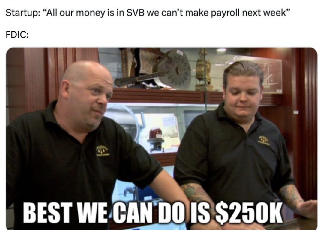 Jayson23eth's tweet photo. 😂
#SVBBank #SVBCollapse #Crypto #CryptoNews #blockchain #AprilFoolsDay #crazy #Cryptos #CryptoCommunity #Memes #meme #memlord #notmymeme #fintech #fintwit #Finance
#FinancialCrisis ? 👈😂 https://t.co/zR5usrYuq2